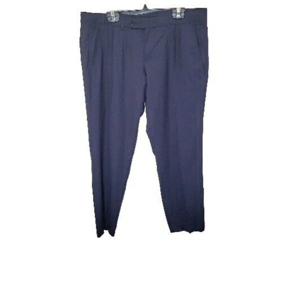 Ermenegildo Zegna Trousers Mens 33 Navy Wool Straight Leg 48R - Picture 1 of 5